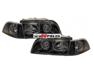 paire de phares Avants + clignotants noir pour Volvo S40/V40 1996-2000